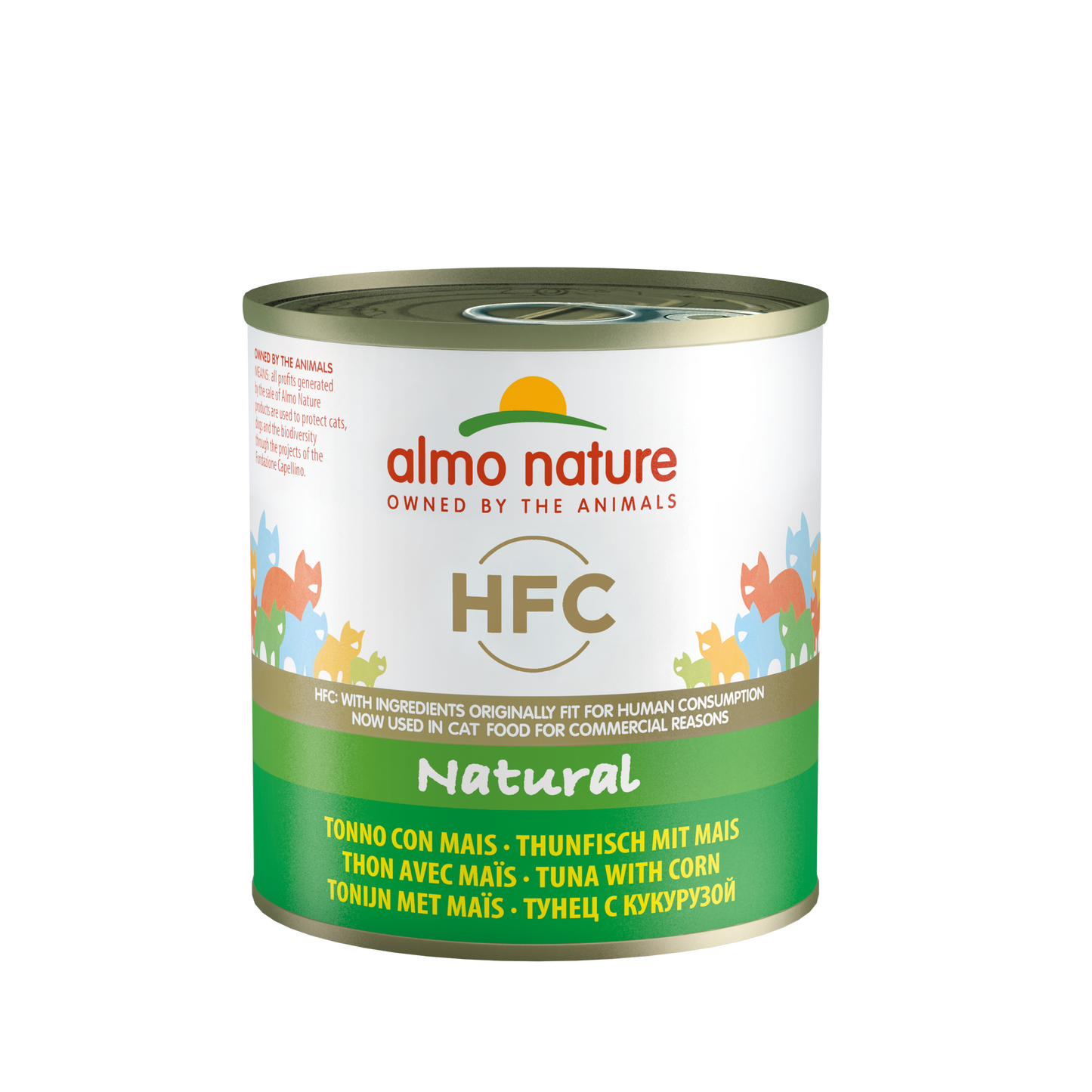 ALMO CAT HFC CAT Natural - Tonno con Mais 70gr, 140gr e 280gr