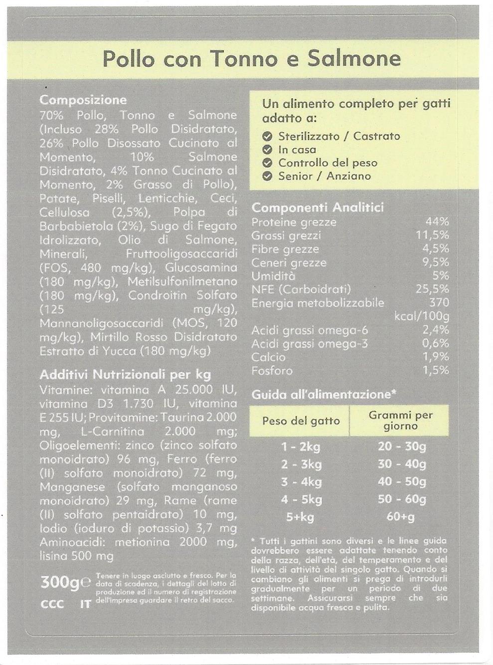 Bravopet gatto 1,5kg Sterilizzato Pollo Tonno e Salmone