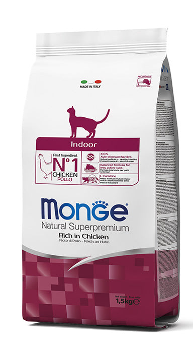 MONGE CAT SUPERPREMIUM Indoor Ricco di Pollo 1,5kg
