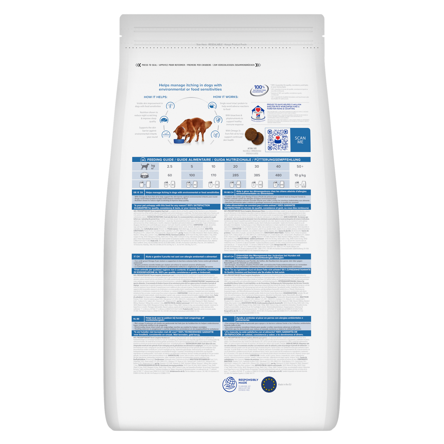 Hill's Prescription Diet Canine Derm Complete alimento per cani