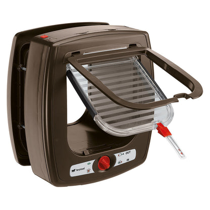 SWING MICROCHIP Portina per gatti con sistema d'apertura a microchip MARRONE