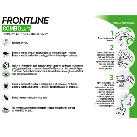 FRONTLINE COMBO GATTI 3 PIPETTE 0,5ML