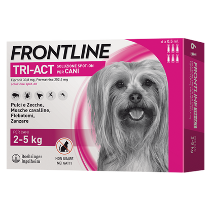 FRONTLINE TRIACT CANI 2-5KG 3 PIPETTE DA 1ML