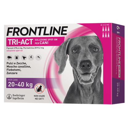 FRONTLINE TRIACT CANI 20-40KG 3 PIPETTE DA 4ML