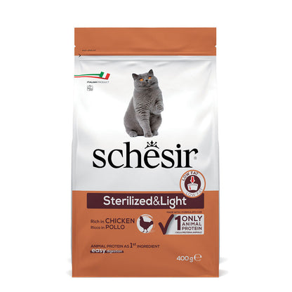 Schesir Cat Sterilized & Light ricco in Pollo