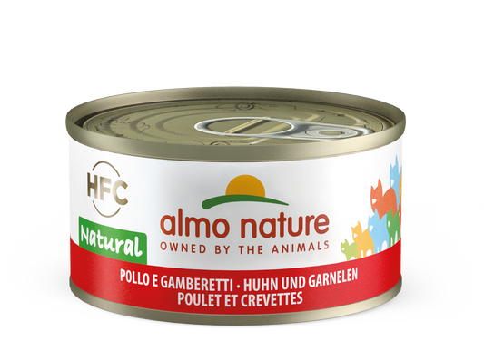 ALMO CAT HFC CAT Natural - Pollo e Gamberetti 55gr, 70gr, 140gr, 280gr