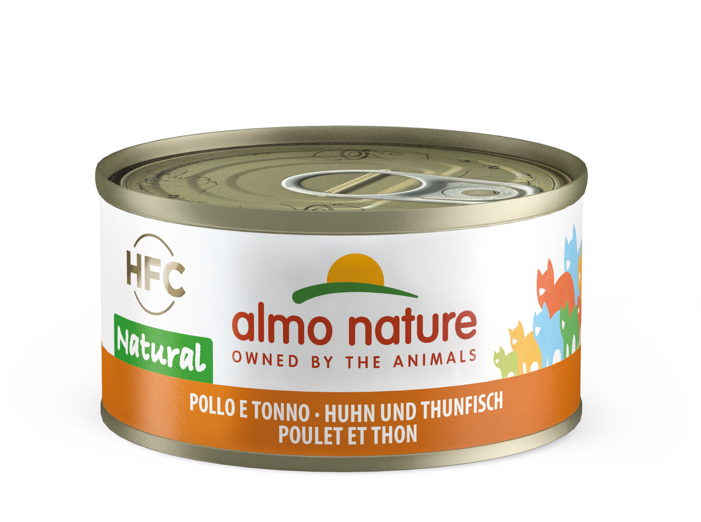 ALMO CAT HFC CAT Natural - con Pollo e Tonno 55gr, 70gr, 140gr, e 280gr