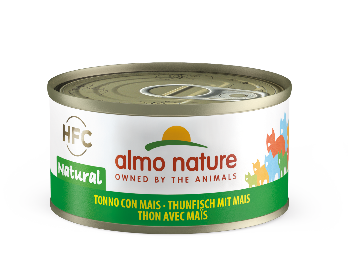 ALMO CAT HFC CAT Natural - Tonno con Mais 70gr, 140gr e 280gr