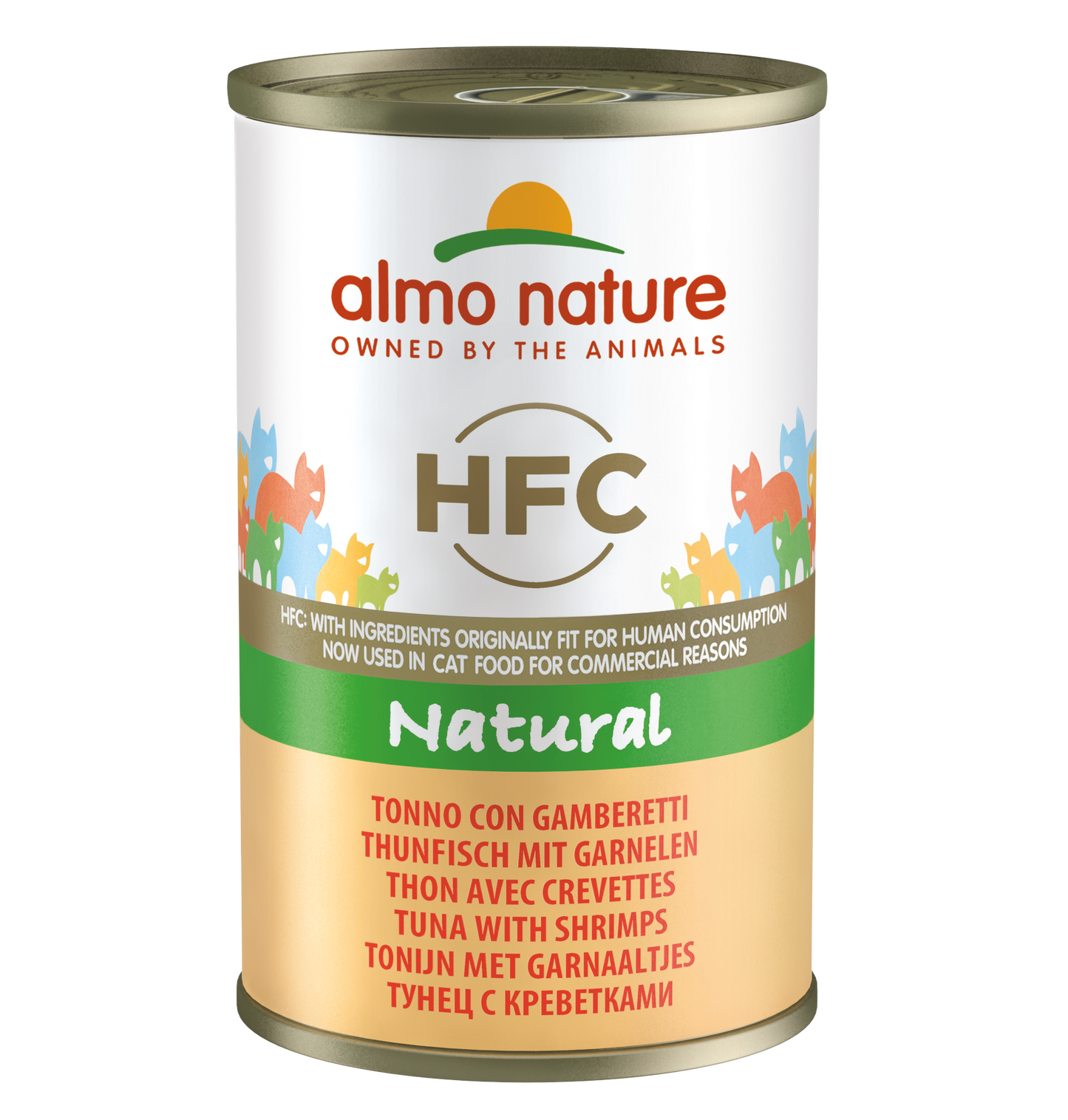ALMO CAT HFC CAT Natural - Tonno e Gamberetti 55gr, 70gr e 140gr
