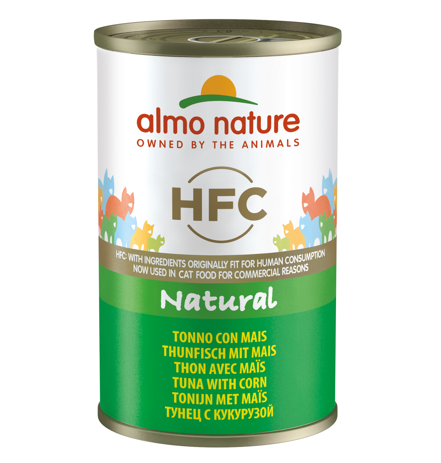 ALMO CAT HFC CAT Natural - Tonno con Mais 70gr, 140gr e 280gr
