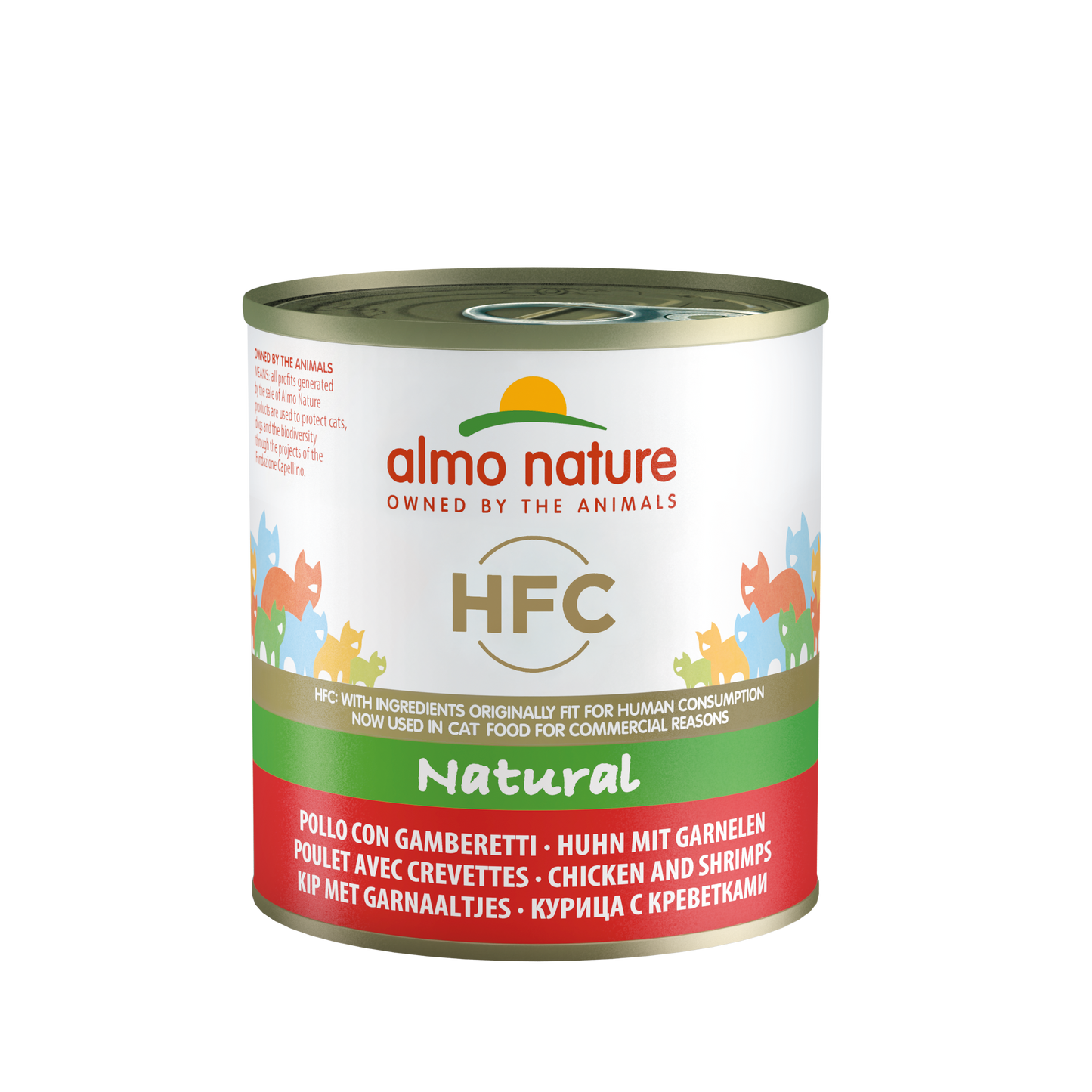 ALMO CAT HFC CAT Natural - Pollo e Gamberetti 55gr, 70gr, 140gr, 280gr