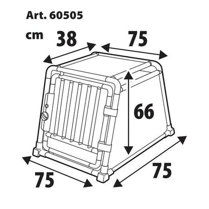 Trasportino in lega di alluminio - Type 5 - 75 x 75 x H 66 cm