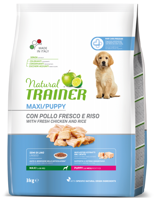 Natural Trainer Cane Puppy Maxi con pollo