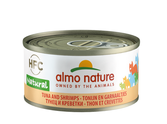 ALMO CAT HFC CAT Natural - Tonno e Gamberetti 55gr, 70gr e 140gr
