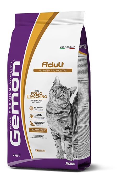 Gemon Cat 7kg Adult con Pollo e Tacchino