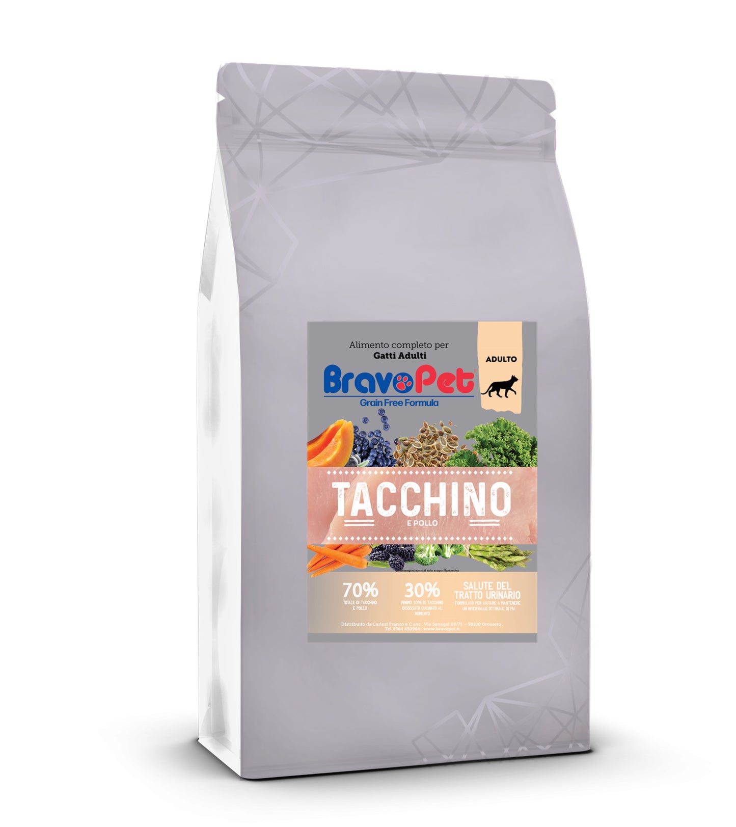 Bravopet gatto 1,5kg Adult Tacchino