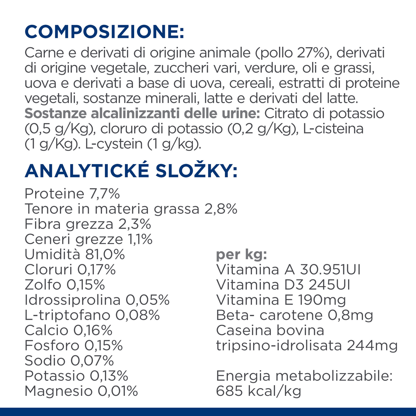 Hill's Prescription Diet c/d Multicare Stress + Metabolic alimento per gatti buste 12pzx85gr