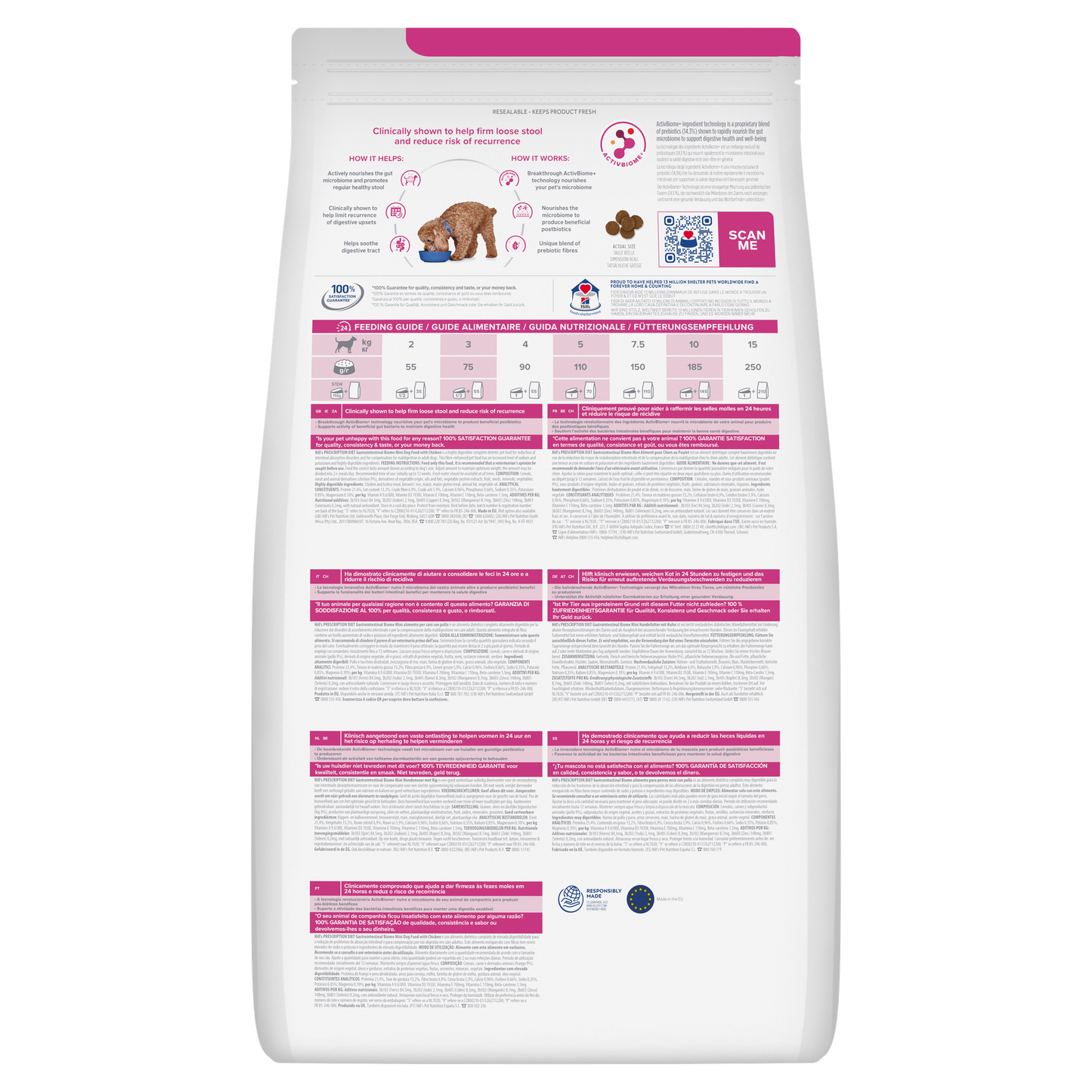 Hill's Prescription Diet Canine  Gastrointestinal Biome Mini alimento per cani 3KG