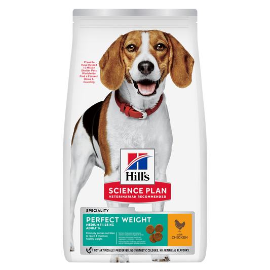 Hill's Science Plan Perfect Weight Adult Medium alimento per cani 12kg