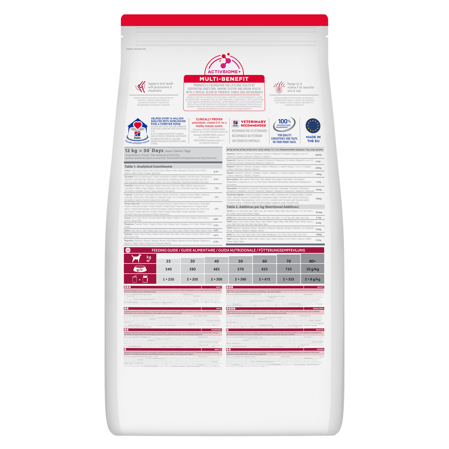 Hill's Science Plan Large Breed Adult alimento per cani 12KG