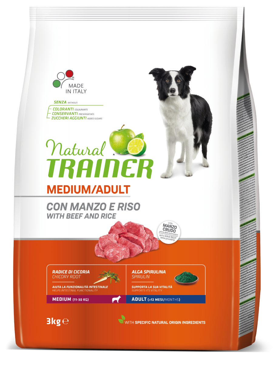 Natural Trainer cane Adult Medium con pollo