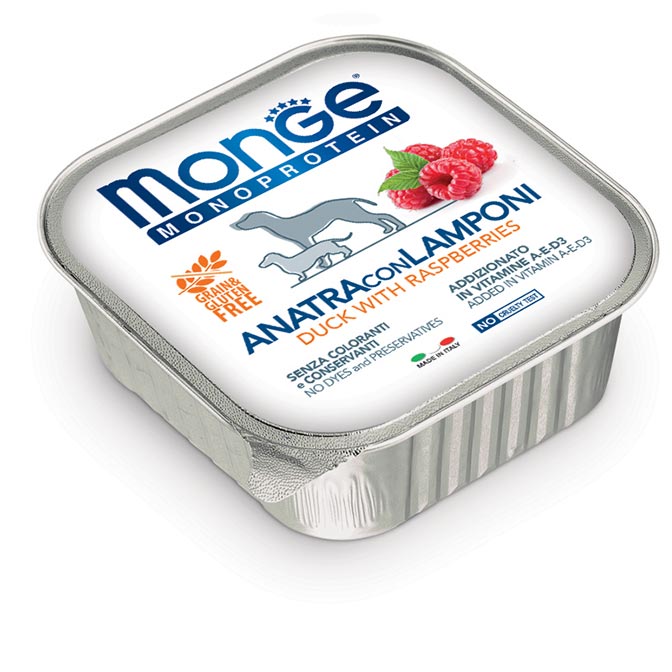 MONGE DOG VSC 150GR Anatra con Lamponi 150gr