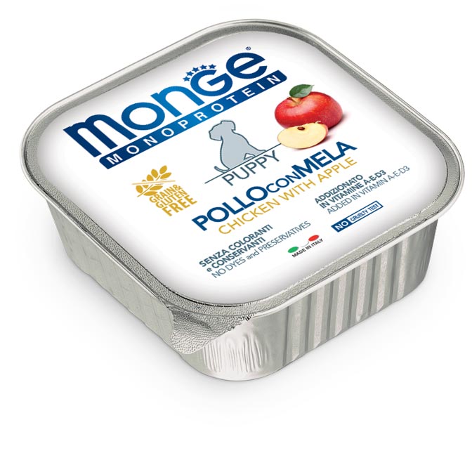 MONGE DOG VSC 150GR Pollo con Mela – Junior 150gr