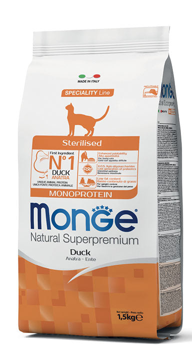 MONGE CAT SUPERPREMIUM Sterilised Monoprotein – Anatra